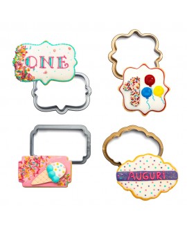 Satz kleiner Decora-Formen Placards Label Satz kleiner Decora-Formen Placards Label