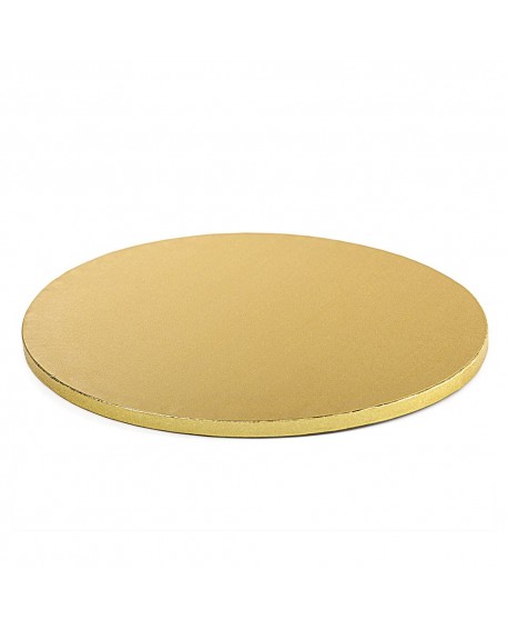 CAKE BASE PLATE BRIGHT GOLD 12 mm HAPPY 30 cm Decora