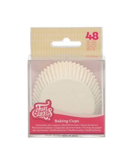 FC cupcake liners 48 pcs, WHITE