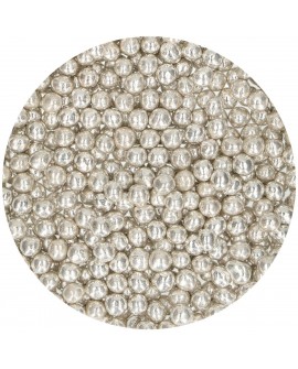 FunCakes pearls – stříbrná měkké 6Mm