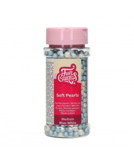 Posypka Fun Cakes 60 g PEREŁKI BIAŁE/ NIEBIESKIE MIĘKKIE Posypka Fun Cakes 60 g PEREŁKI BIAŁE/ NIEBIESKIE MIĘKKIE