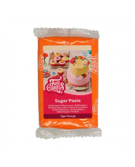 poťahovacia hmota na poťahovanie a dekoráciu FunCakes oranžová 250 g Tiger Orange