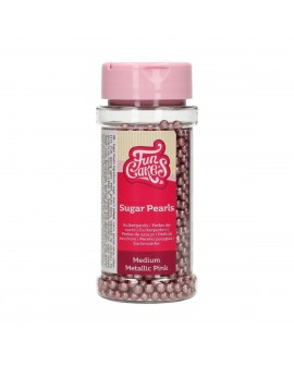 Posypka Fun Cakes PEREŁKI RÓŻOWE Metaliczne 4mm