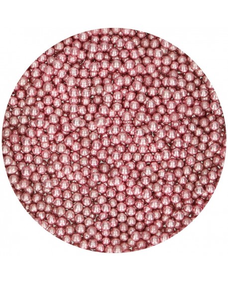 Fun Cakes sprinkles Pink metallic pearls 4mm