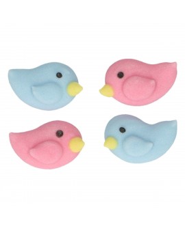Dekoracje cukrowe PTASZKI 16 szt. Love Birds