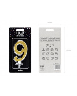PD 9 GOLD Zierkerze