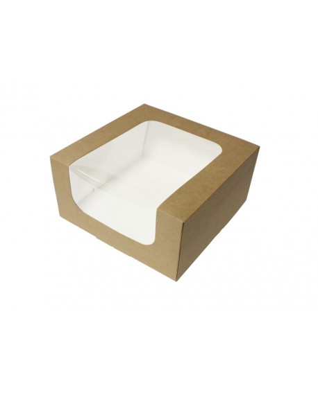 Opakowanie 22x22x11 cm KRAFT z oknem