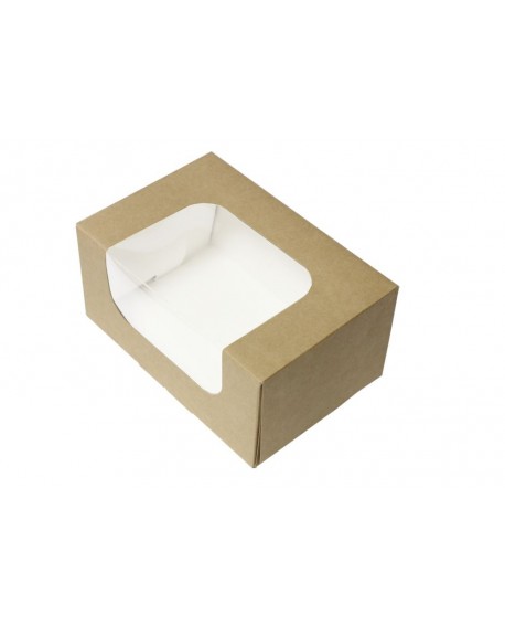 Box 25x15x8 cm KRAFT mit Fenster