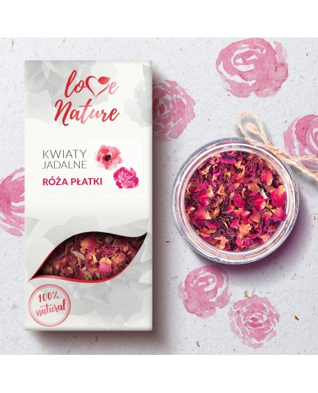 Їстівні квіти з пелюстками троянд Love Nature 20 г