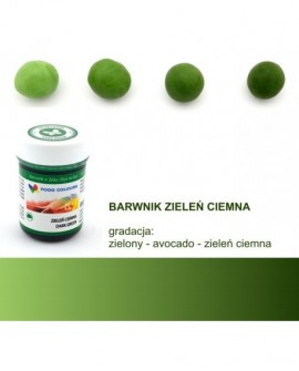 Barwnik w żelu Food Colours ZIELONY CIEMNY Ciemna Zieleń