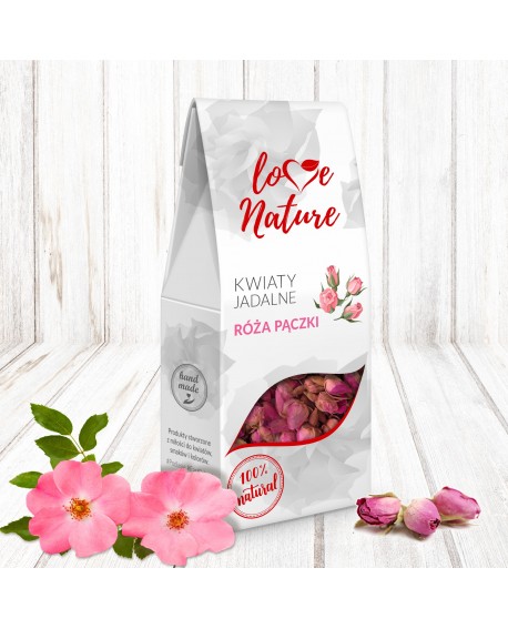 Jedlé kvety ruží Love Nature 20g