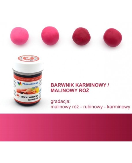 Potravinárske farbivo gélové Food Colours ČERVENÝ KARMINOWY