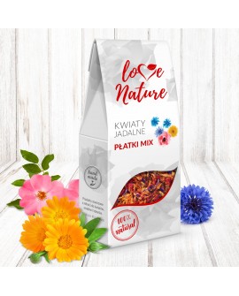Jedlé květiny Love Nature Petals MIX 16g měsíček, chrpa, růže