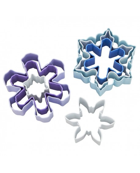 Set mit 7 Wilton Schneeflocken-Formen von 2,5 bis 9,5 cm