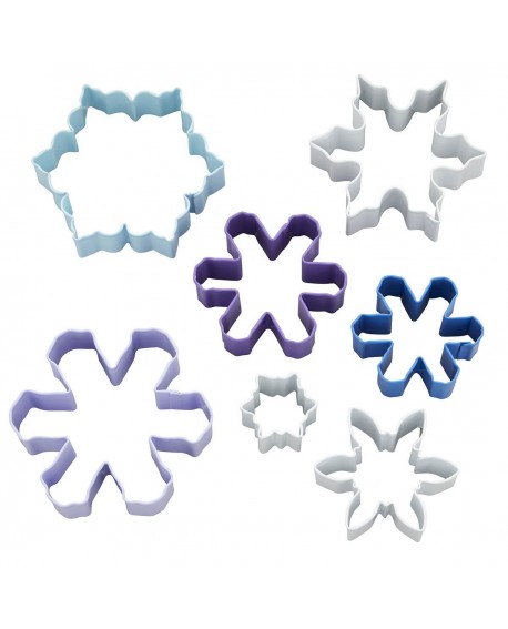 Set mit 7 Wilton Schneeflocken-Formen von 2,5 bis 9,5 cm