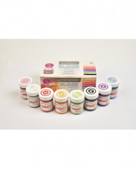 Set of gel colours 8 colours x 35 g Food Colours