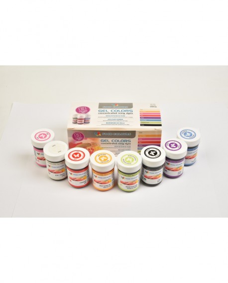 Food Colours gélové potravinárske farbivo sada – 8 colours x 35 g