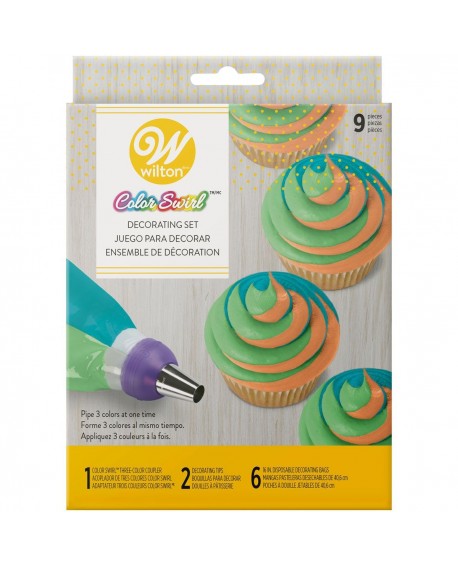 Wilton triple coupler készlet with tips and bags – 9 db