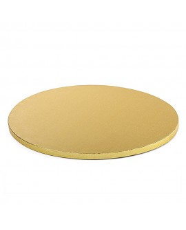 Podkład pod tort JASNE ZŁOTO 12 mm SZTYWNY 36 cm Decora