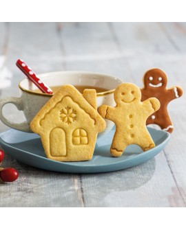 Foremki Decora z odciskiem Świąteczne Domek i Ciastek 2 szt