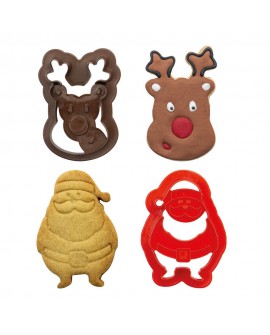 Decora-Formen mit Aufdruck Weihnachten Weihnachtsmann und Decora-Formen mit Aufdruck Weihnachten Weihnachtsmann und