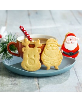 Decora-Formen mit Aufdruck Weihnachten Weihnachtsmann und Decora-Formen mit Aufdruck Weihnachten Weihnachtsmann und
