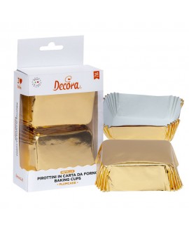 Forma Papilotki Decora 20 szt ZŁOTE Mini Plum Cake
