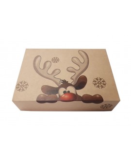 Opakowanie RENIFER 25x15x8 cm pudełko świąteczne
