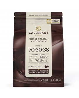 Dropsy czekoladowe Callebaut CZEKOLADA EXTRA CIEMNA 70-30-38 2.5 kg 70,5%