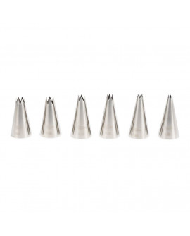 Patisse 6-teiliges Rückenset. Offener Stern 4-9 mm