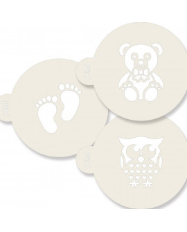 Dekorationsvorlage Baby Patterns 3 Designs Jem Teddybär Eule