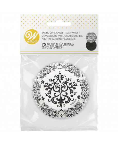 Papilotki Wilton 75 szt DAMASK + czarne