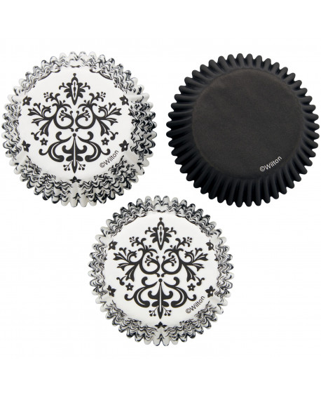 Papilotki Wilton 75 szt DAMASK + czarne