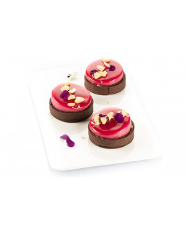 GLAM Tart-Set Perforierter Rand + Silikonform 7 cm Set mit 6 Stück. Torten