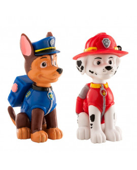 Figurki na tort DeKora Chase i Marshall, Psi Patrol, 2 szt.