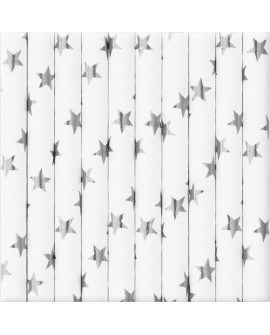 Papierstrohhalme 10Stk Streifen, gold Papierstrohhalme 10Stk Streifen, gold