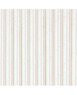Papierstrohhalme 10Stk Streifen, gold Papierstrohhalme 10Stk Streifen, gold