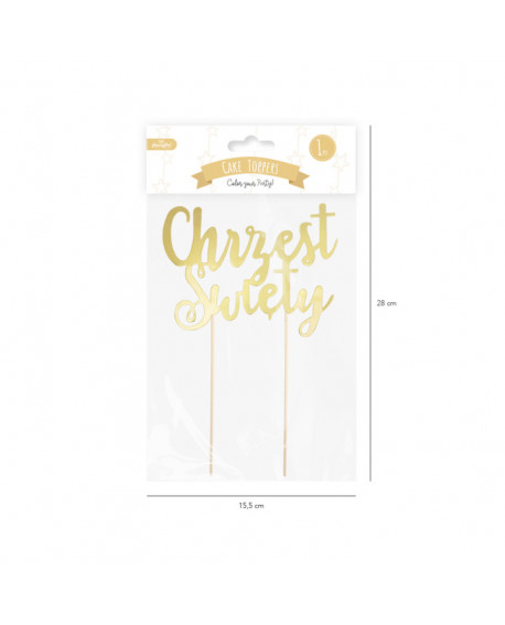 Topper LOVE - gold Tortendeko