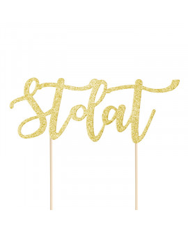 Topper LOVE - gold Tortendeko
