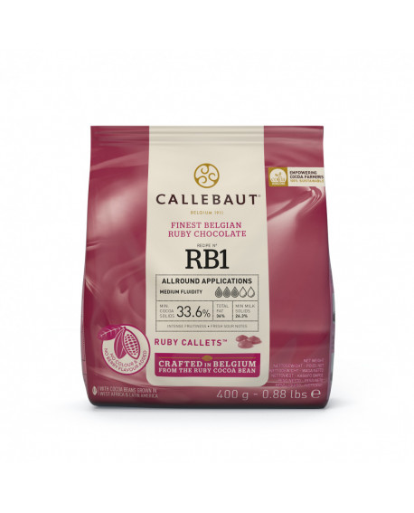 Callebaut Schokoladentropfen RUBIN CHOCOLATE 400 g