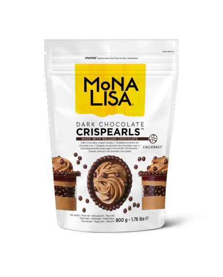 Mona Lisa Crispearls Callebaut Streusel 800g Zartbitterschokolade