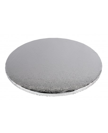 Julita cake board 10 mm rigid silver 34 cm