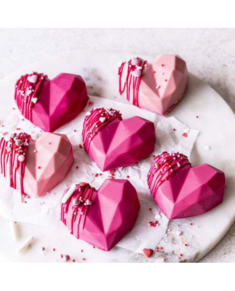 Forma silikonowa Serca Origami 6,5 cm 6 gniazd