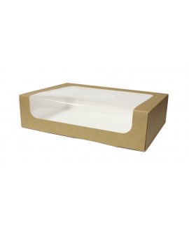 Verpackung 31x22x8 cm KRAFT mit Fenster