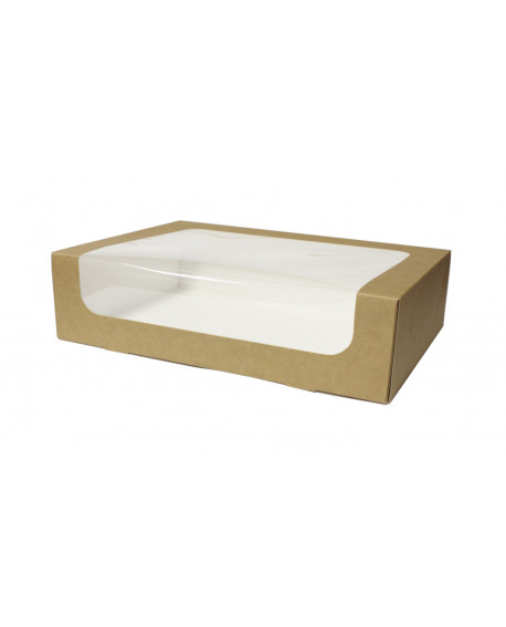 Verpackung 31x22x8 cm KRAFT mit Fenster