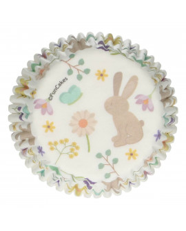 Papilotki FC 48 szt Zajączki Wielkanoc