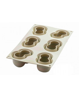 Silikonform 3D Silikomart MINI GEMMA 6 Mulden Silikonform 3D Silikomart MINI GEMMA 6 Mulden