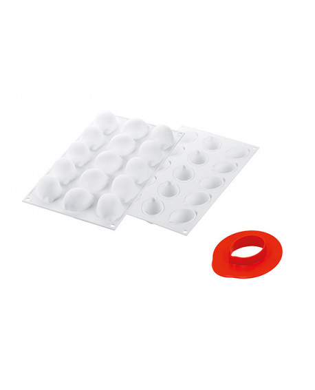 3D silicone mold Silikomart LEMON 15 slots + monoportion cutter
