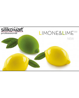 Silikomart 3D Silikonform Zitrone, 15 Mulden + Ausstecher für Einzelportionen