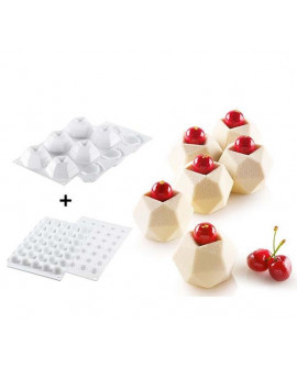 Forma silikonowa 3D Silikomart COSMOS zestaw 2 form Monoporcja + Kulki